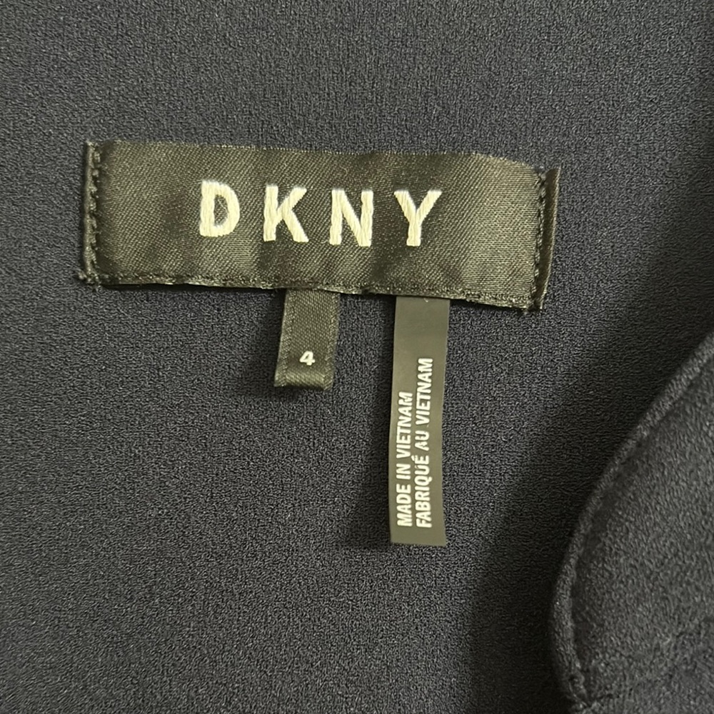 DKNY Blue and Gold Sheath Midi Dress - Picture 2 of 4